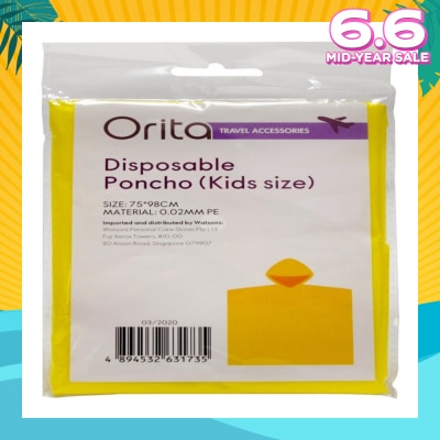 ORITA Orita Disposable Poncho Kids 1s