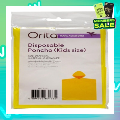 ORITA Orita Disposable Poncho Kids 1s