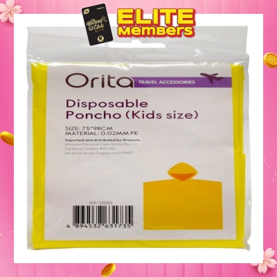 ORITA Orita Disposable Poncho Kids 1s