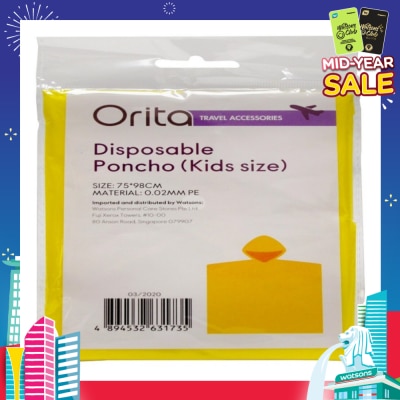 ORITA Orita Disposable Poncho Kids 1s