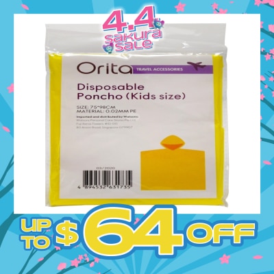 ORITA - Orita Disposable Poncho Kids 1s