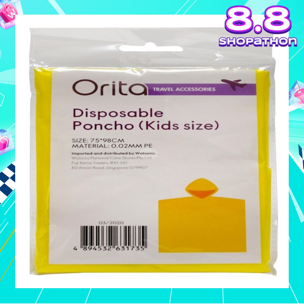 Orita Disposable Poncho Kids 1s