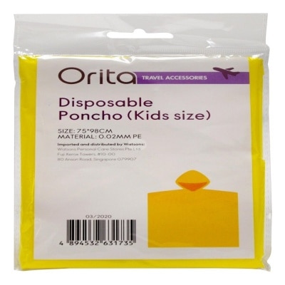 ORITA Orita Disposable Poncho Kids 1s