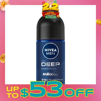 NIVEA For Men Deep Dry Clean Feel Anti-Perspirant Roll-On 50ml