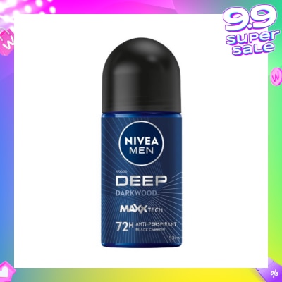 NIVEA For Men Deep Dry Clean Feel Anti-Perspirant Roll-On 50ml
