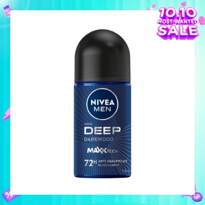 NIVEA For Men Deep Dry Clean Feel Anti-Perspirant Roll-On 50ml