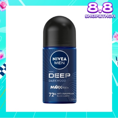 NIVEA For Men Deep Dry Clean Feel Anti-Perspirant Roll-On 50ml