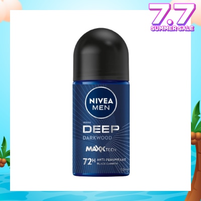 NIVEA For Men Deep Dry Clean Feel Anti-Perspirant Roll-On 50ml