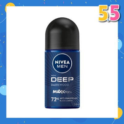NIVEA For Men Deep Dry Clean Feel Anti-Perspirant Roll-On 50ml