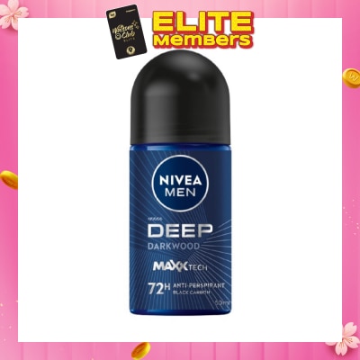 NIVEA For Men Deep Dry Clean Feel Anti-Perspirant Roll-On 50ml