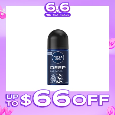 NIVEA - For Men Deep Dry Clean Feel Anti-Perspirant Roll-On 50ml