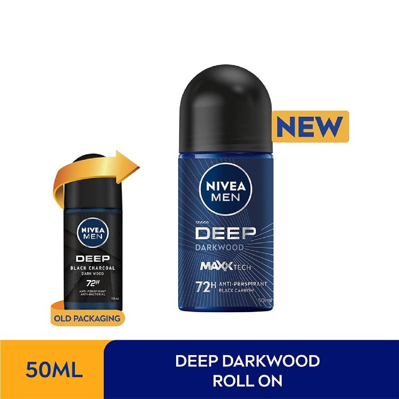 For Men Deep Dry Clean Feel Anti-Perspirant Roll-On 50ml