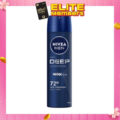 NIVEA For Men Deep Dry Clean Feel Anti-Perspirant Spray 150ml