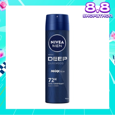 NIVEA For Men Deep Dry Clean Feel Anti-Perspirant Spray 150ml