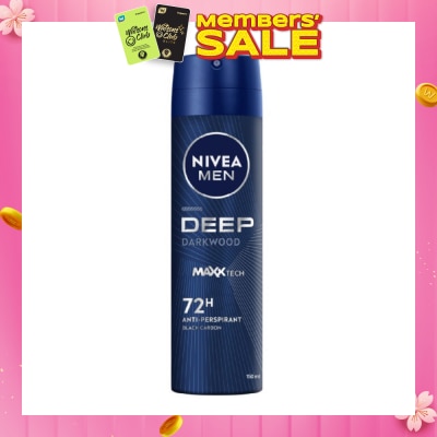 NIVEA For Men Deep Dry Clean Feel Anti-Perspirant Spray 150ml