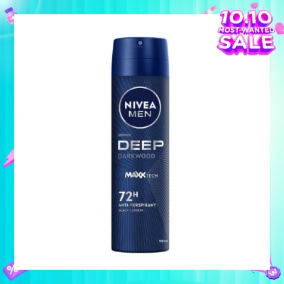 NIVEA For Men Deep Dry Clean Feel Anti-Perspirant Spray 150ml
