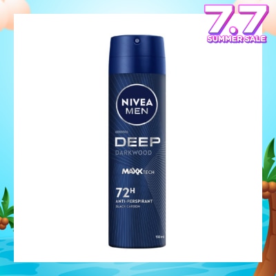 NIVEA For Men Deep Dry Clean Feel Anti-Perspirant Spray 150ml