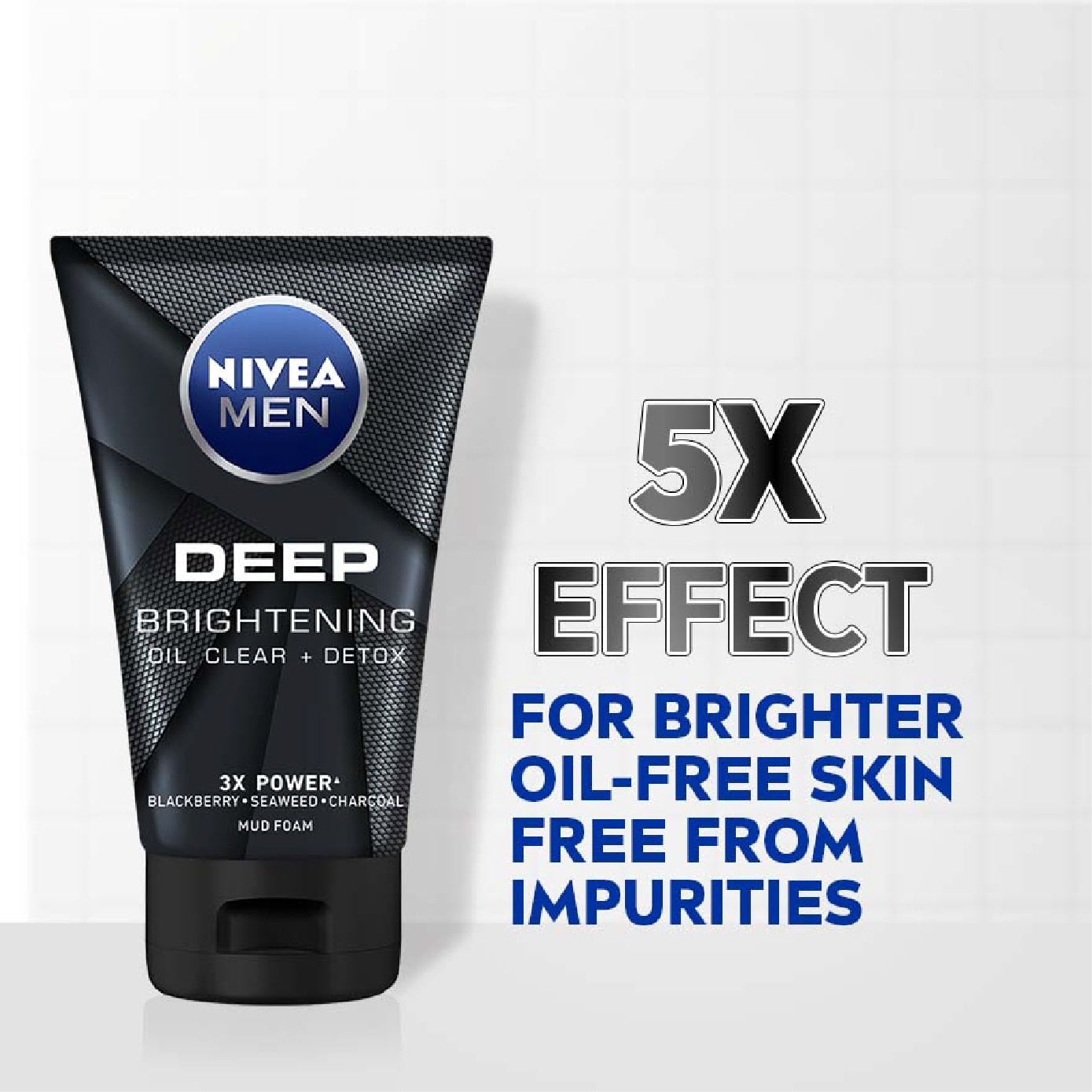For Men Deep Bright Oil Clear Mud Foam 100g