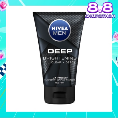 NIVEA For Men Deep Bright Oil Clear Mud Foam 100g