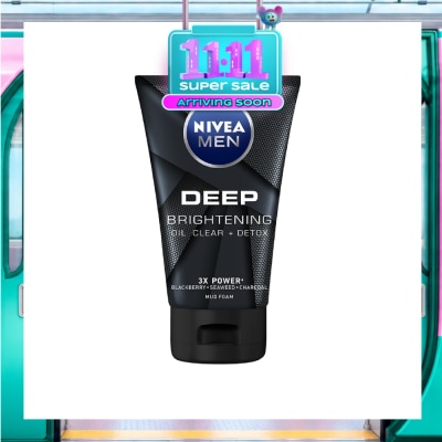 NIVEA For Men Deep Bright Oil Clear Mud Foam 100g image