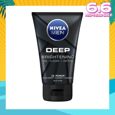 NIVEA For Men Deep Bright Oil Clear Mud Foam 100g