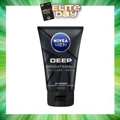 NIVEA - For Men Deep Bright Oil Clear Mud Foam 100g