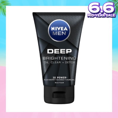 NIVEA For Men Deep Bright Oil Clear Mud Foam 100g