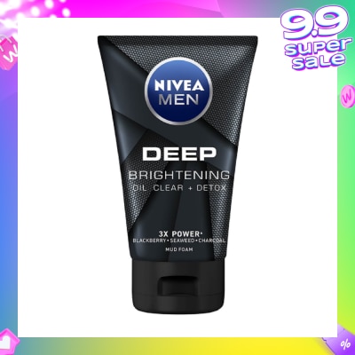 NIVEA For Men Deep Bright Oil Clear Mud Foam 100g