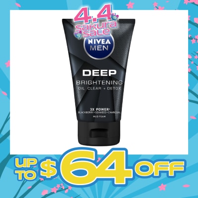 NIVEA - For Men Deep Bright Oil Clear Mud Foam 100g