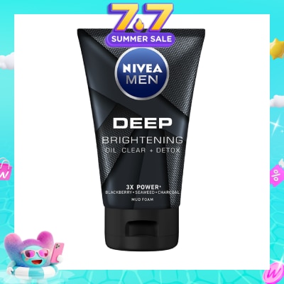 NIVEA - For Men Deep Bright Oil Clear Mud Foam 100g