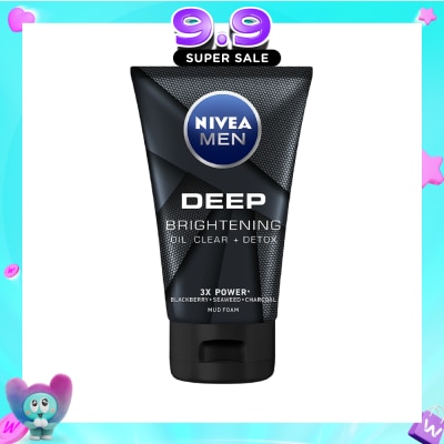 NIVEA - For Men Deep Bright Oil Clear Mud Foam 100g image