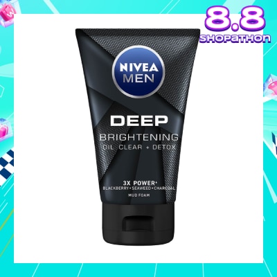 NIVEA For Men Deep Bright Oil Clear Mud Foam 100g
