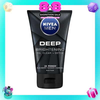 NIVEA - For Men Deep Bright Oil Clear Mud Foam 100g