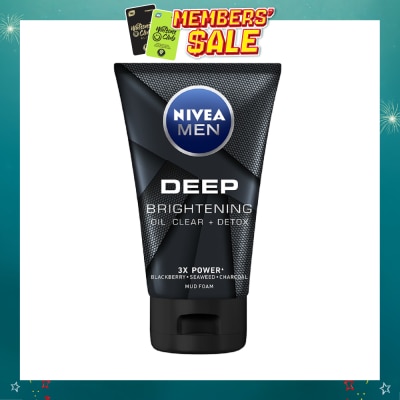 NIVEA - For Men Deep Bright Oil Clear Mud Foam 100g