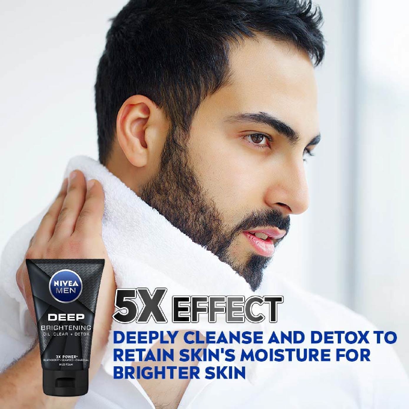 For Men Deep Bright Oil Clear Mud Foam 100g