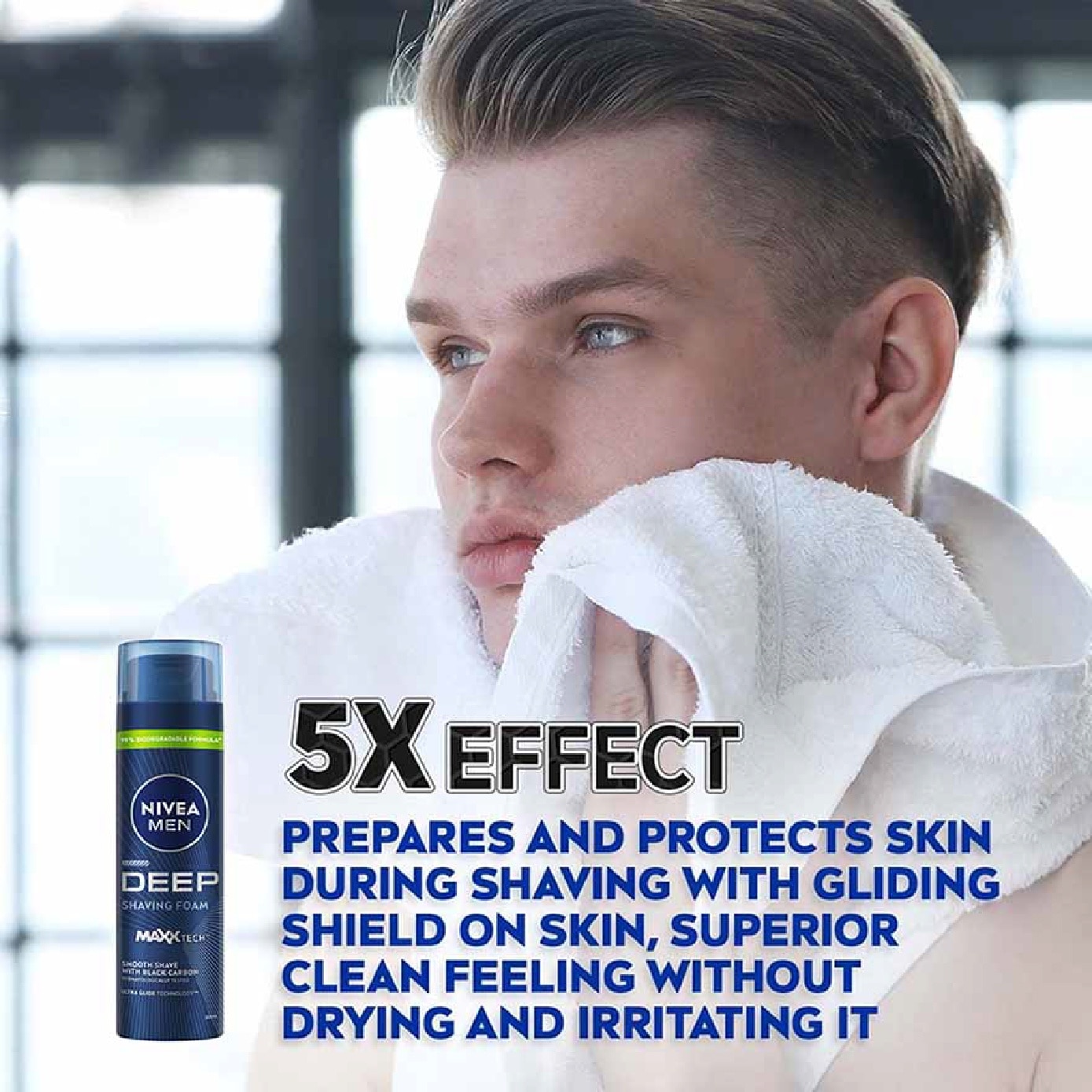For Men Deep Smooth Shave Shaving Foam 200ml (Expiry: Apr`2027)