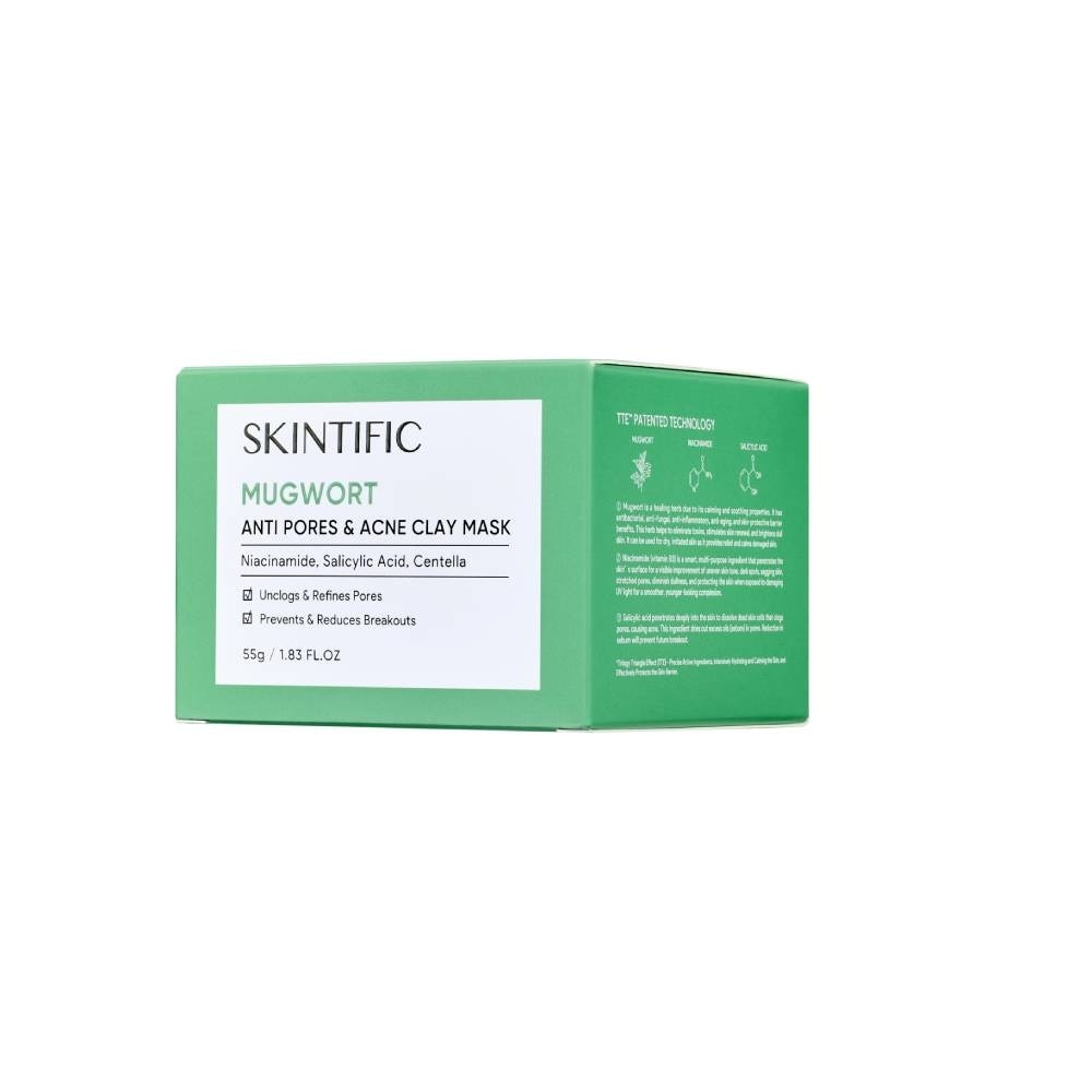 Mugwort Anti Pores & Acne Clay Mask (To Unclogs & Refines Pores, Prevents & Reduce Breakouts) 55g