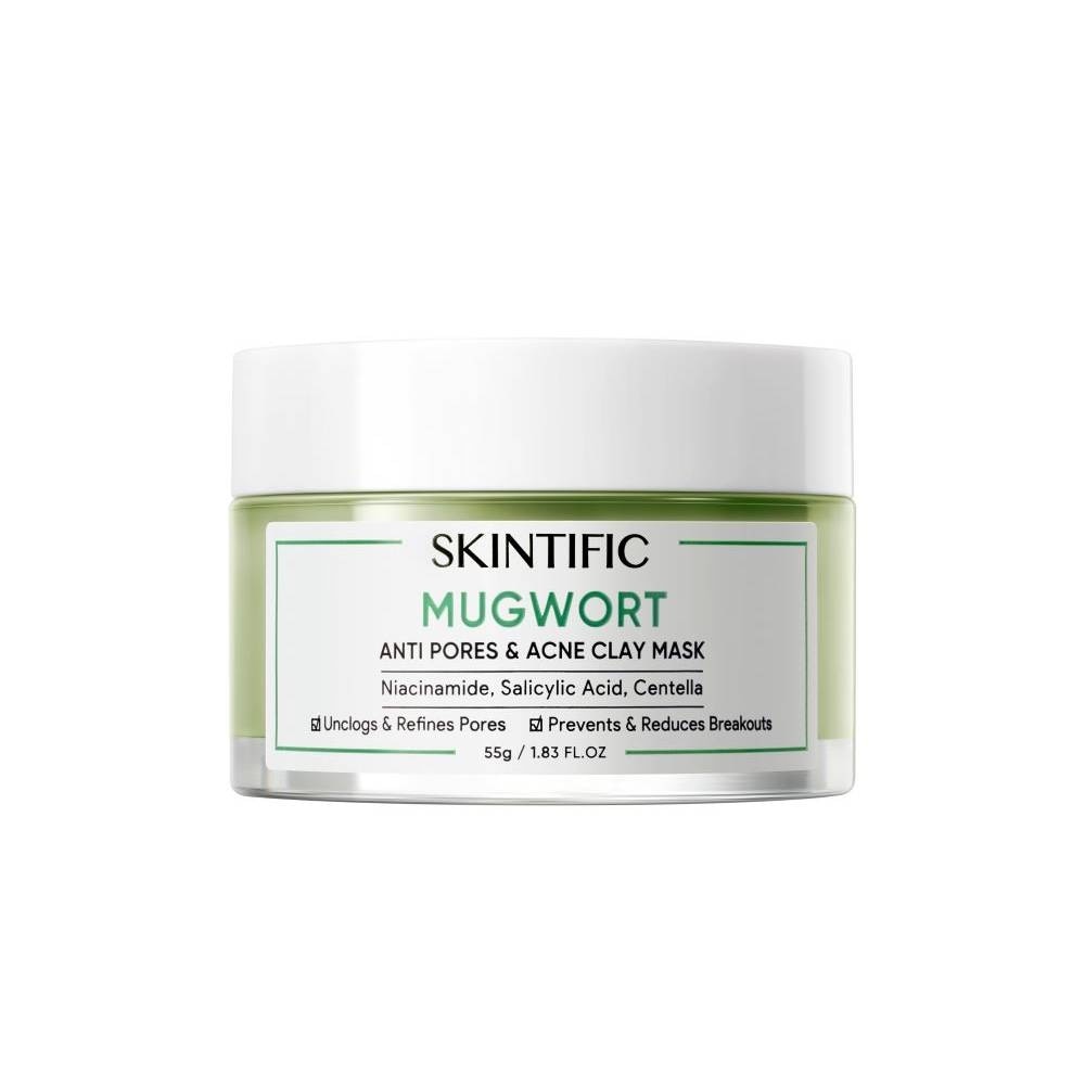 Mugwort Anti Pores & Acne Clay Mask (To Unclogs & Refines Pores, Prevents & Reduce Breakouts) 55g