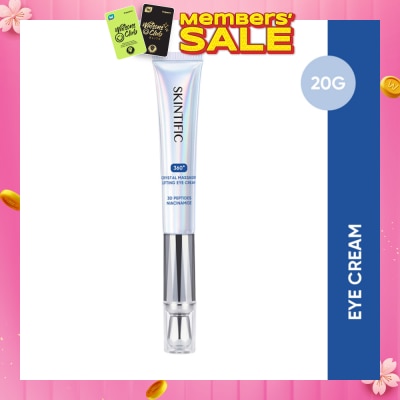 SKINTIFIC 360 Crystal Massager Lifting Eye Cream (To Reduces Fine Lines, Wrinkles, Puffiness & Dark Circles) 20g