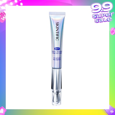 SKINTIFIC 360 Crystal Massager Lifting Eye Cream (To Reduces Fine Lines, Wrinkles, Puffiness & Dark Circles) 20g