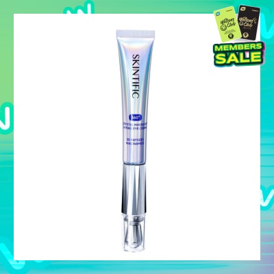SKINTIFIC 360 Crystal Massager Lifting Eye Cream (To Reduces Fine Lines, Wrinkles, Puffiness & Dark Circles) 20g