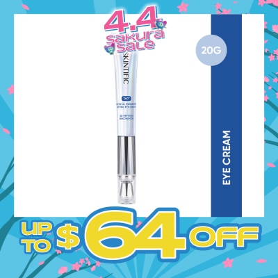 SKINTIFIC - 360 Crystal Massager Lifting Eye Cream (To Reduces Fine Lines, Wrinkles, Puffiness & Dark Circles) 20g