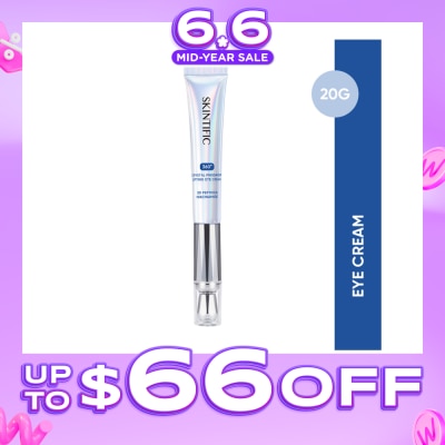 SKINTIFIC - 360 Crystal Massager Lifting Eye Cream (To Reduces Fine Lines, Wrinkles, Puffiness & Dark Circles) 20g