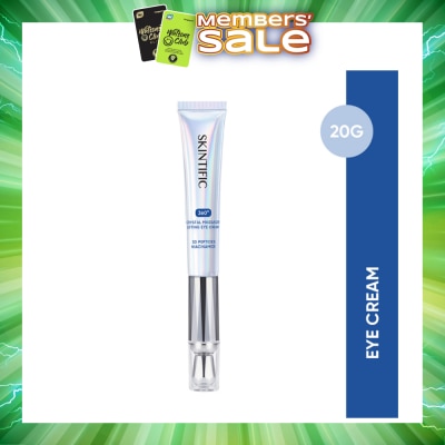 SKINTIFIC - 360 Crystal Massager Lifting Eye Cream (To Reduces Fine Lines, Wrinkles, Puffiness & Dark Circles) 20g