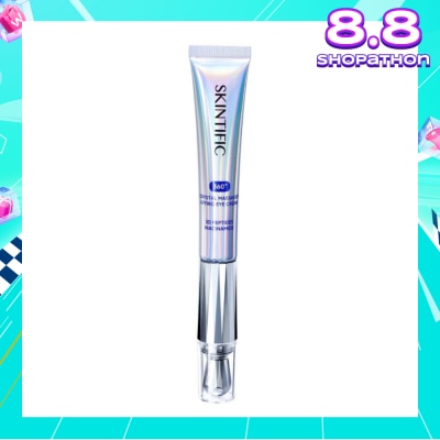 SKINTIFIC 360 Crystal Massager Lifting Eye Cream (To Reduces Fine Lines, Wrinkles, Puffiness & Dark Circles) 20g