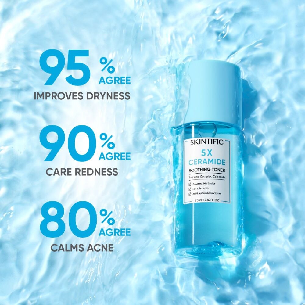 SKINTIFIC 5X Ceramide Soothing Toner With Probiotic Complex