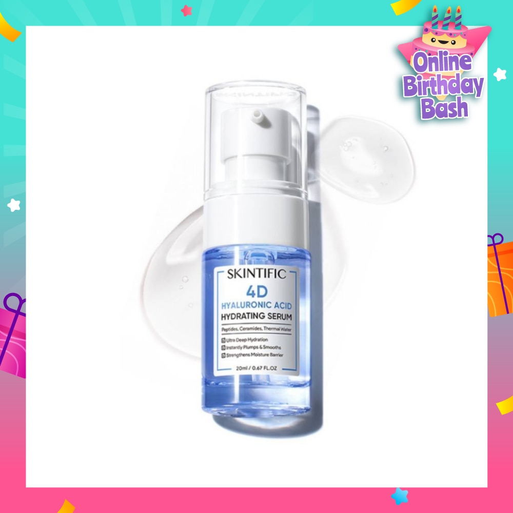 4D Hyaluronic Acid Hydrating Serum (For Ultra Deep Hydration, Instantly Plump & Smooths & Strengthens Moisture Barrier) 20ml