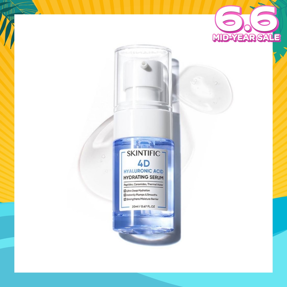 4D Hyaluronic Acid Hydrating Serum (For Ultra Deep Hydration, Instantly Plump & Smooths & Strengthens Moisture Barrier) 20ml