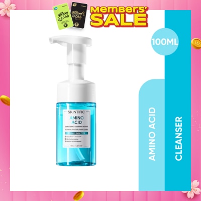SKINTIFIC Amino Acid Ultra-Gentle Cleansing Mousse (To Clears Pores & Excess Oils, Clarifies Complexion & Balances Skin Microbiome) 100ml