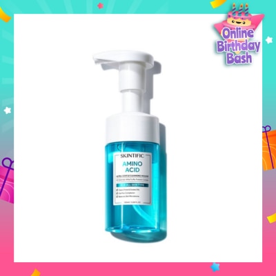 SKINTIFIC Amino Acid Ultra-Gentle Cleansing Mousse (To Clears Pores & Excess Oils, Clarifies Complexion & Balances Skin Microbiome) 100ml
